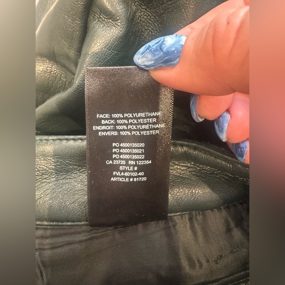 ARITZIA WILFRED Melina Faux Leather Pant, Green (US 2) - Picture 6 of 6